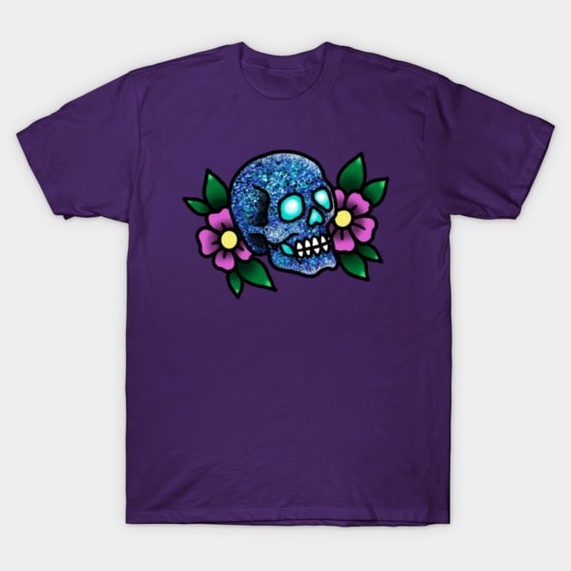 Glitterskull T-Shirt by Huldra Tattoo